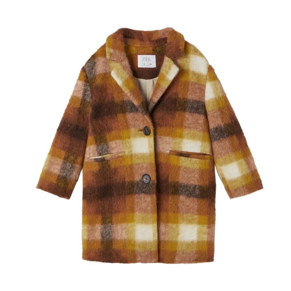 Zara Kids Plaid Coat